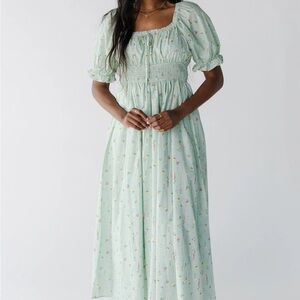 New with tags! Called to Surf In Loom Mint Green Floral Maxi Dress